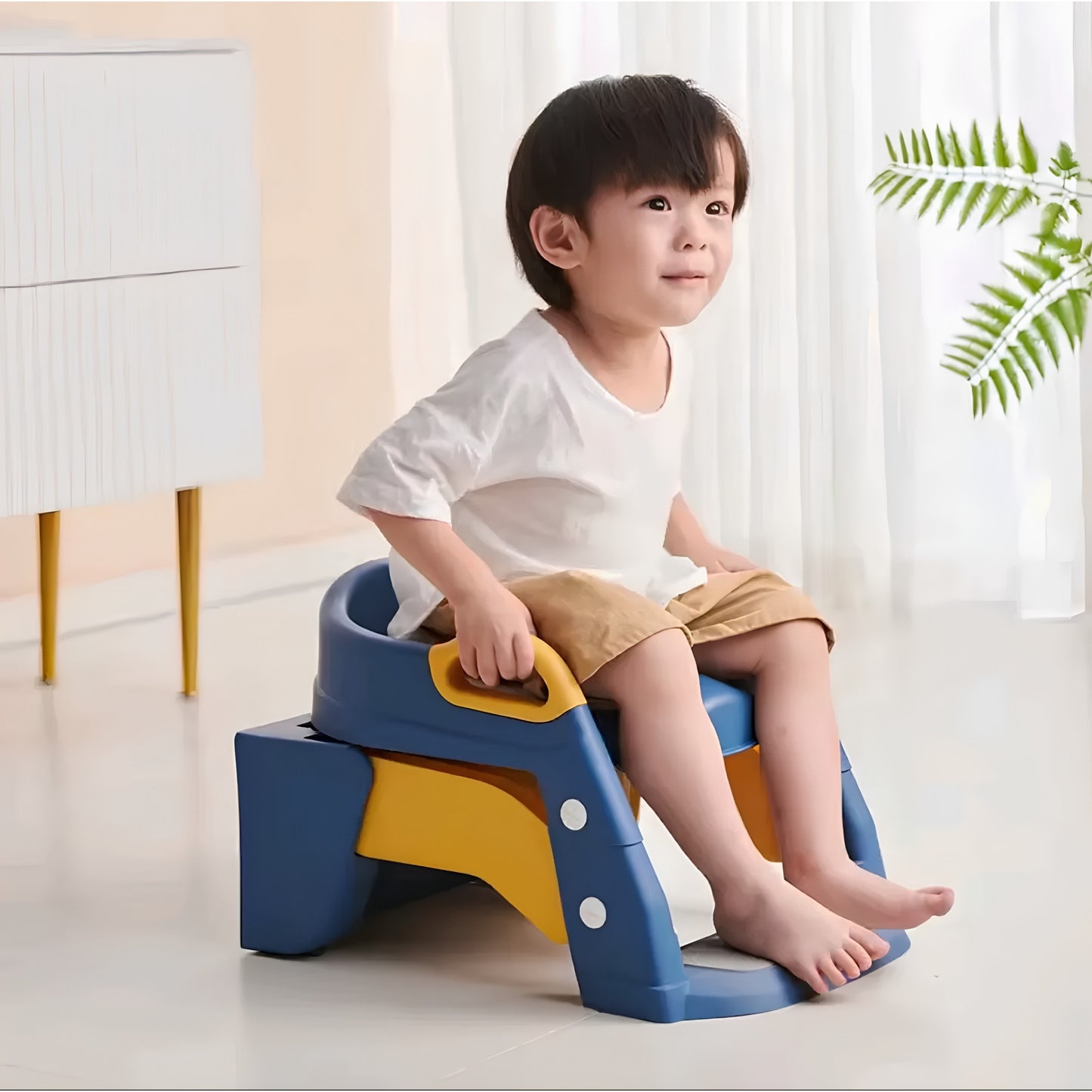 3-in-1 Foldable Baby Potty Seat with Training Ladder